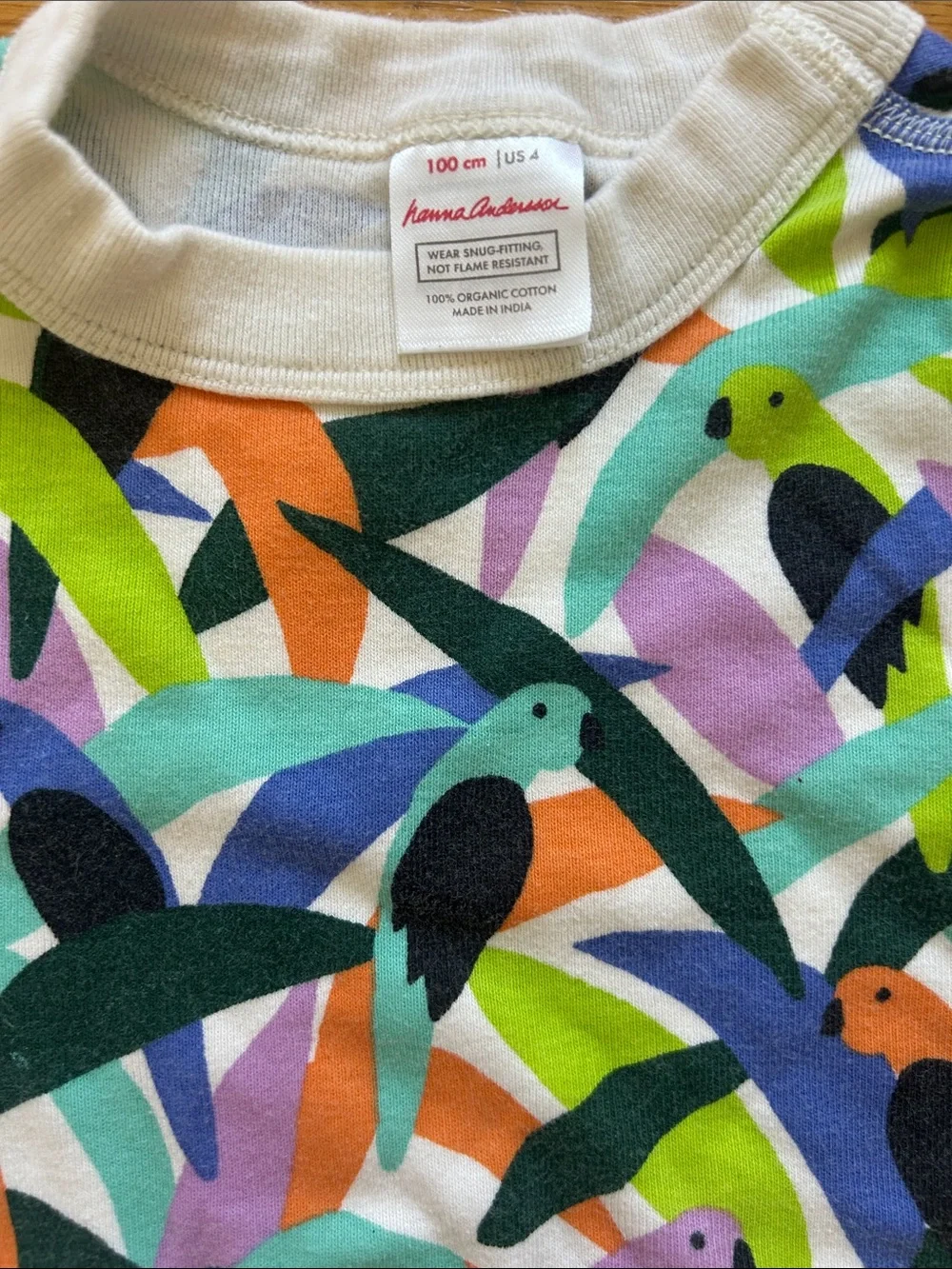 Hanna Andersson organic cotton jungle bird pajamas